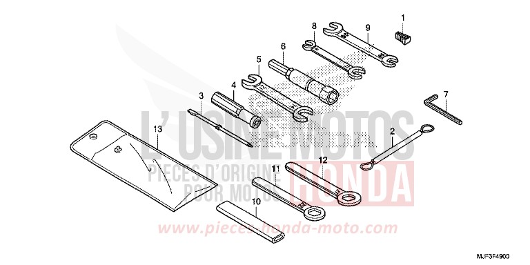 WERKZEUGE von CTX700 ABS PEARL FADELESS WHITE (NH341) von 2014